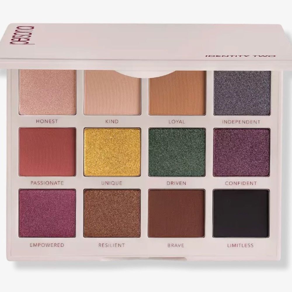 Persona Eyeshadow Palette - Pink, Peach, Gold, Green, Purple, Brown, Black
